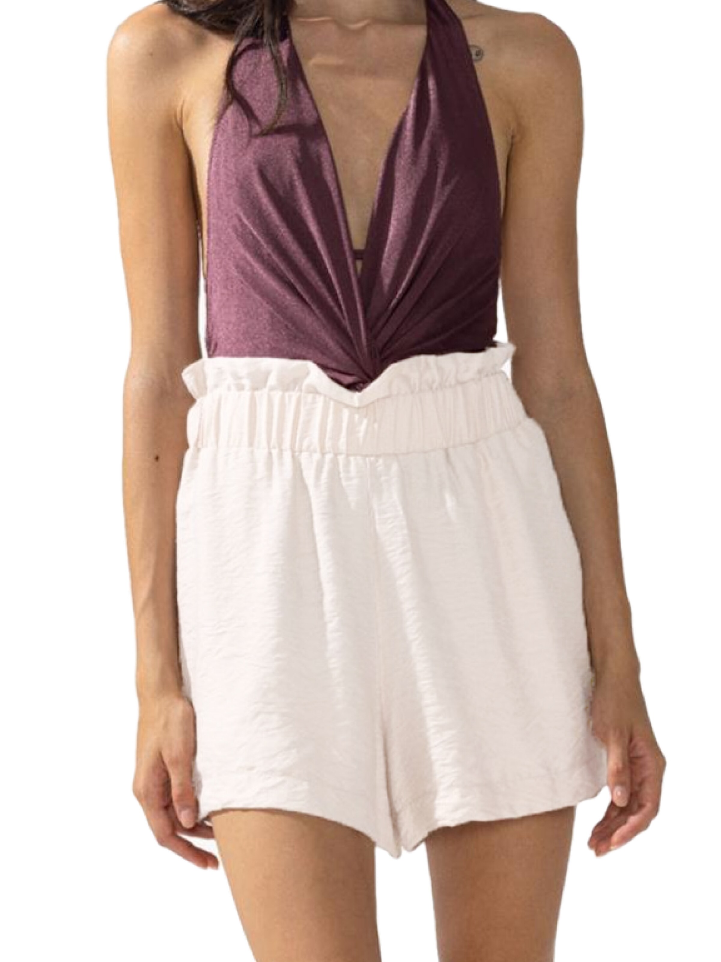 Rivus Loosefit Shorts in Weiß: Vorderseite