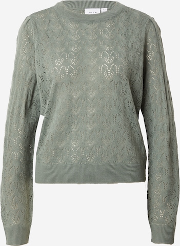 VILA Sweater 'MILLE' in Green: front