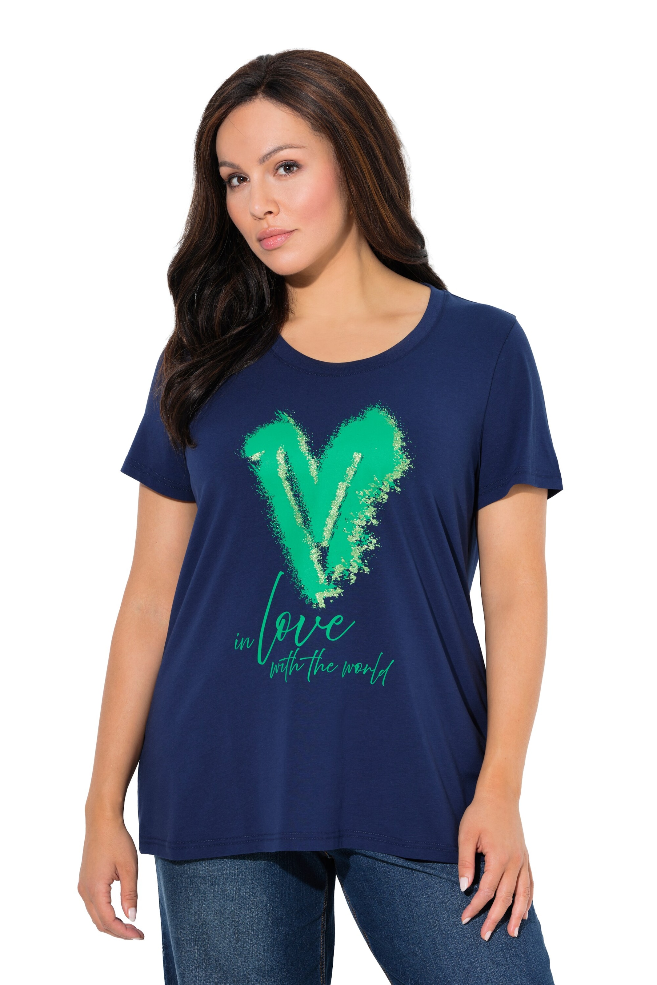 Ulla Popken Shirt in Blauw: voorkant