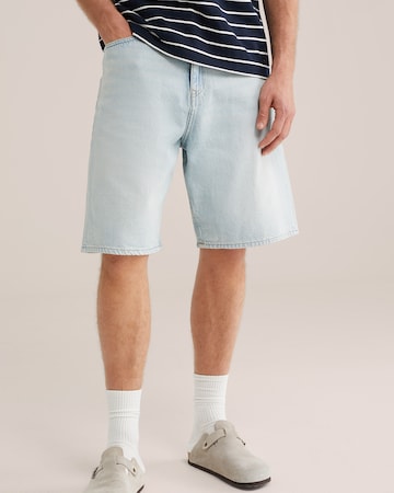 WE Fashion Loosefit Jeans in Blauw: voorkant