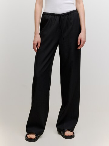 EDITED Loose fit Pants 'Bjelle' in Black: front