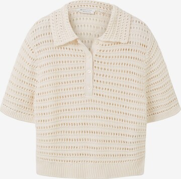 TOM TAILOR DENIM Sweater in Beige: front