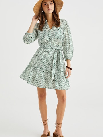 WE Fashion Shirt dress in Green: front