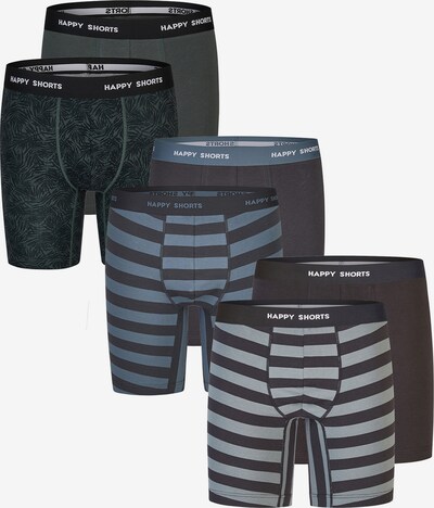 Happy Shorts Langer Boxer ' Prints ' in L in schwarz, Produktansicht