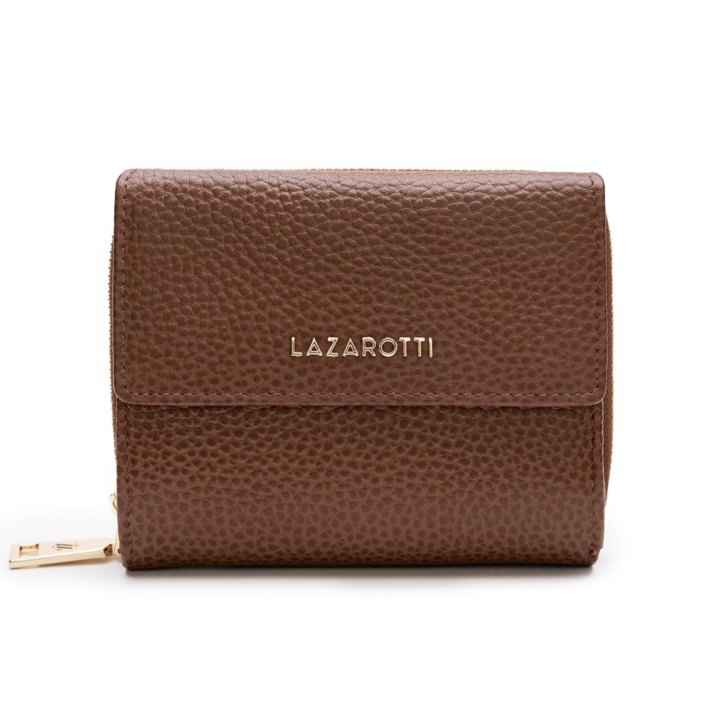 Portamonete 'Bologna' di Lazarotti in marrone: frontale