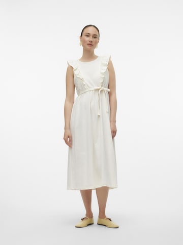 Robe MAMALICIOUS en beige : devant