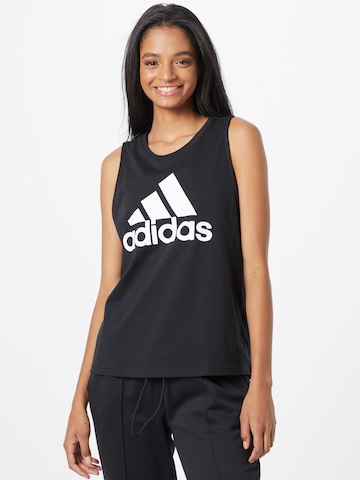 ADIDAS SPORTSWEAR Sport top 'Essentials' - fekete: elől