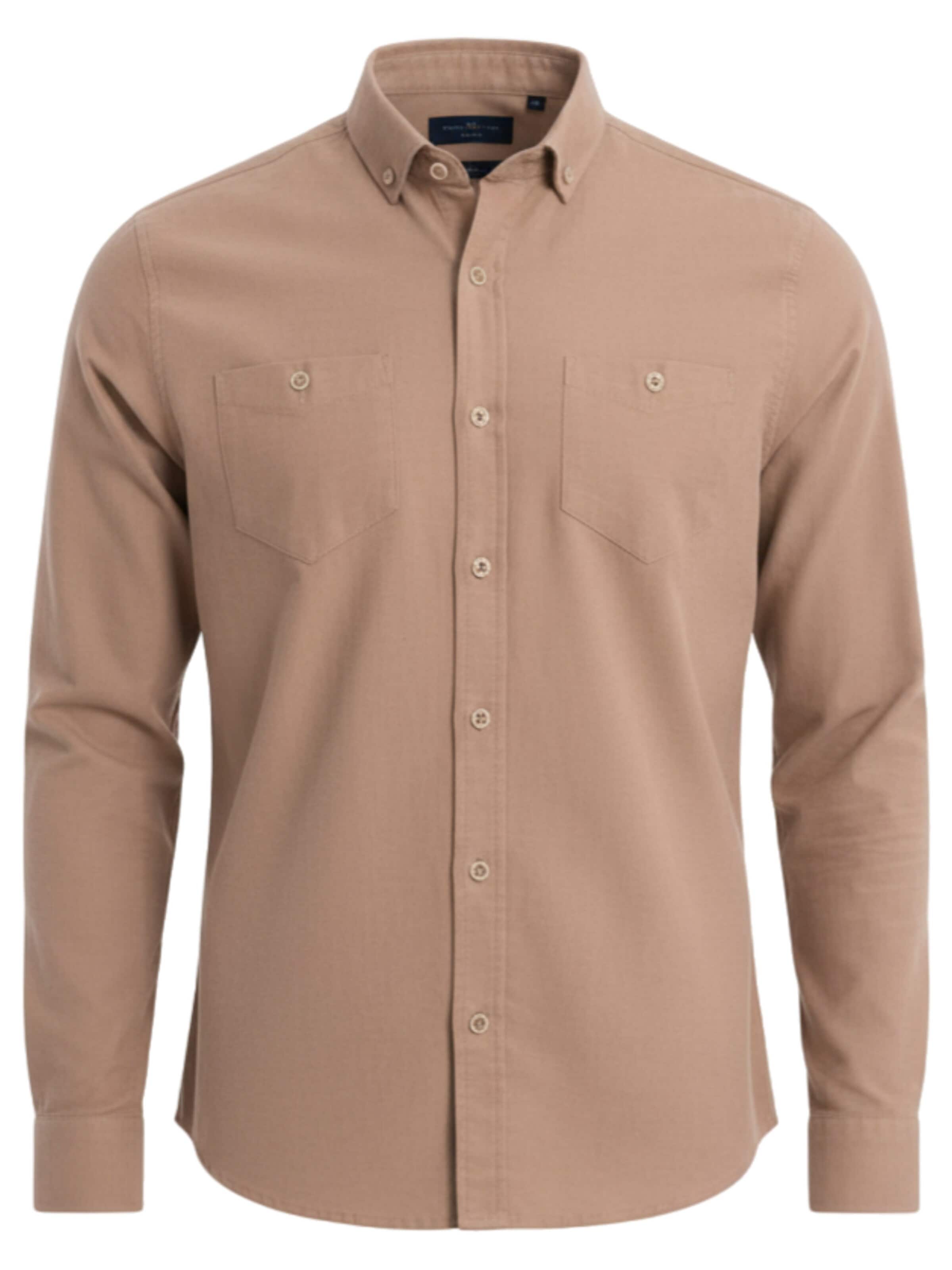 Regular fit Camicia di Ombre in marrone: frontale