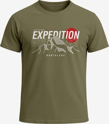 Neverless Shirt 'Expedition Northlane' in Green: front