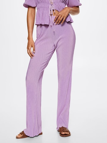 MANGO Normalny krój Spodnie 'Monica' w kolorze fioletowy: przód