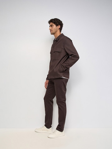 Salsa Jeans Regular fit Traditional Button Up Shirt in Brown