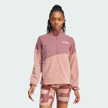 Pull-over de sport ADIDAS TERREX en rose : devant