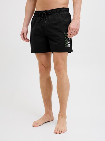 JACK & JONES Plavecké šortky 'JPSTMaui' – černá: přední strana