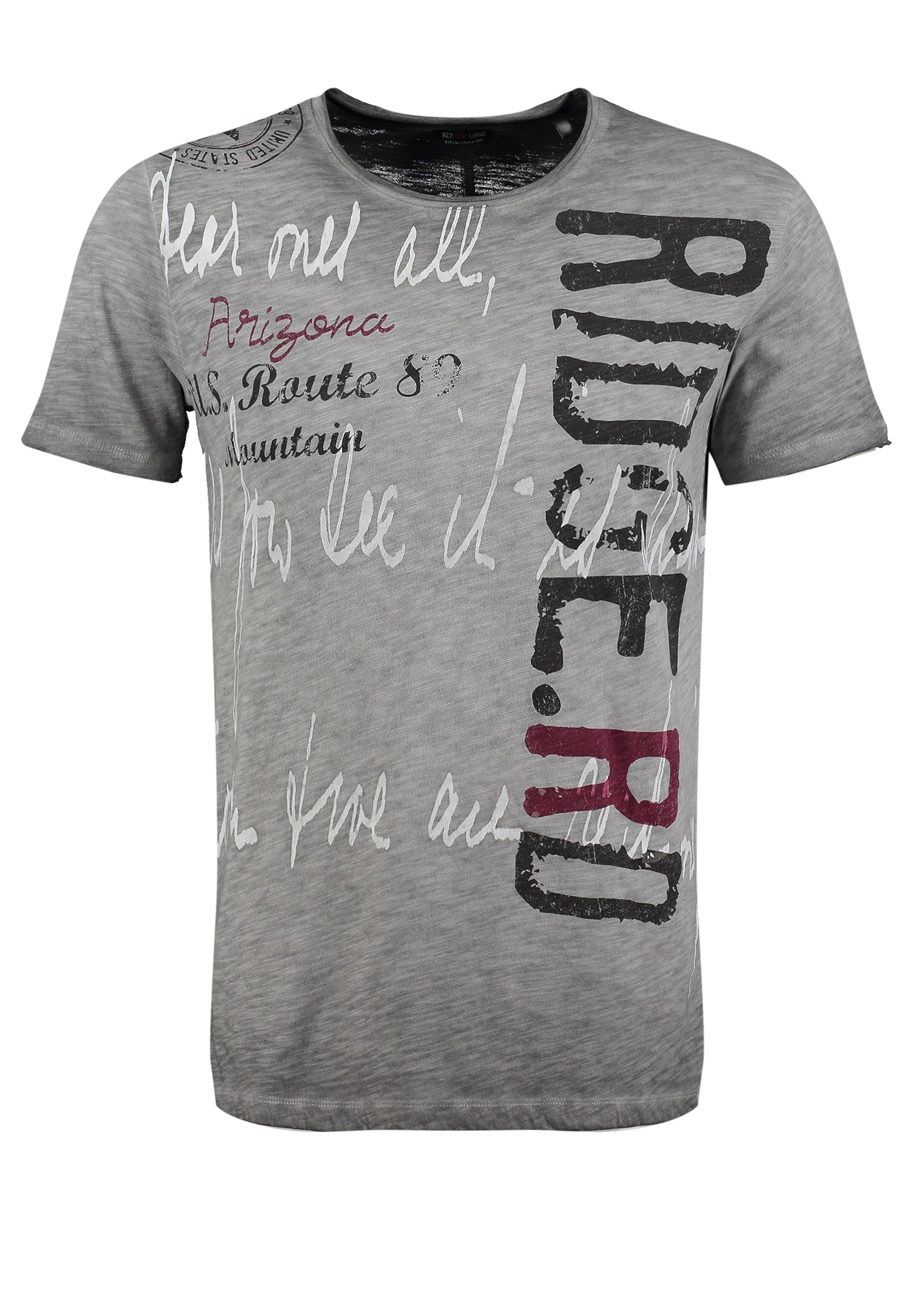 Key Largo T-shirt 'Ridge' i grå: framsida