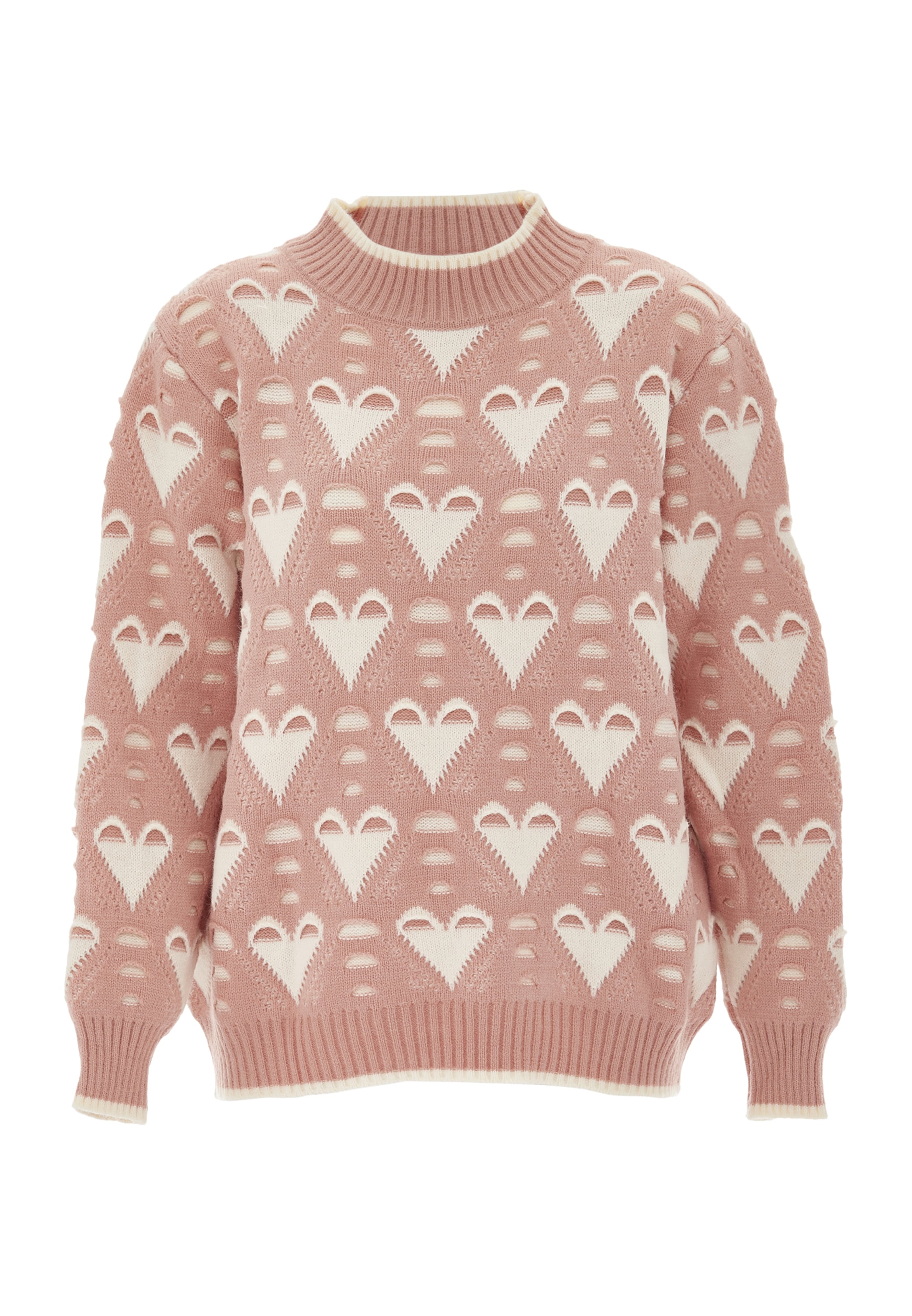 swirly Свитер в Ярко-розовый: спереди