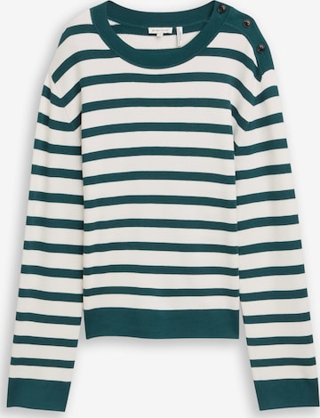 balta TOM TAILOR Megztinis: priekis