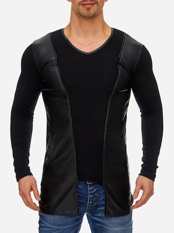 Tazzio Shirt '1218-1' in Schwarz: Vorderseite