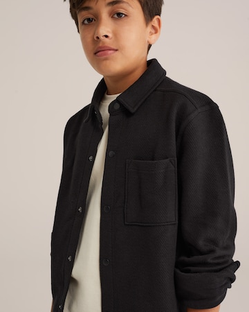 WE Fashion Regular fit Button Up Shirt in Black