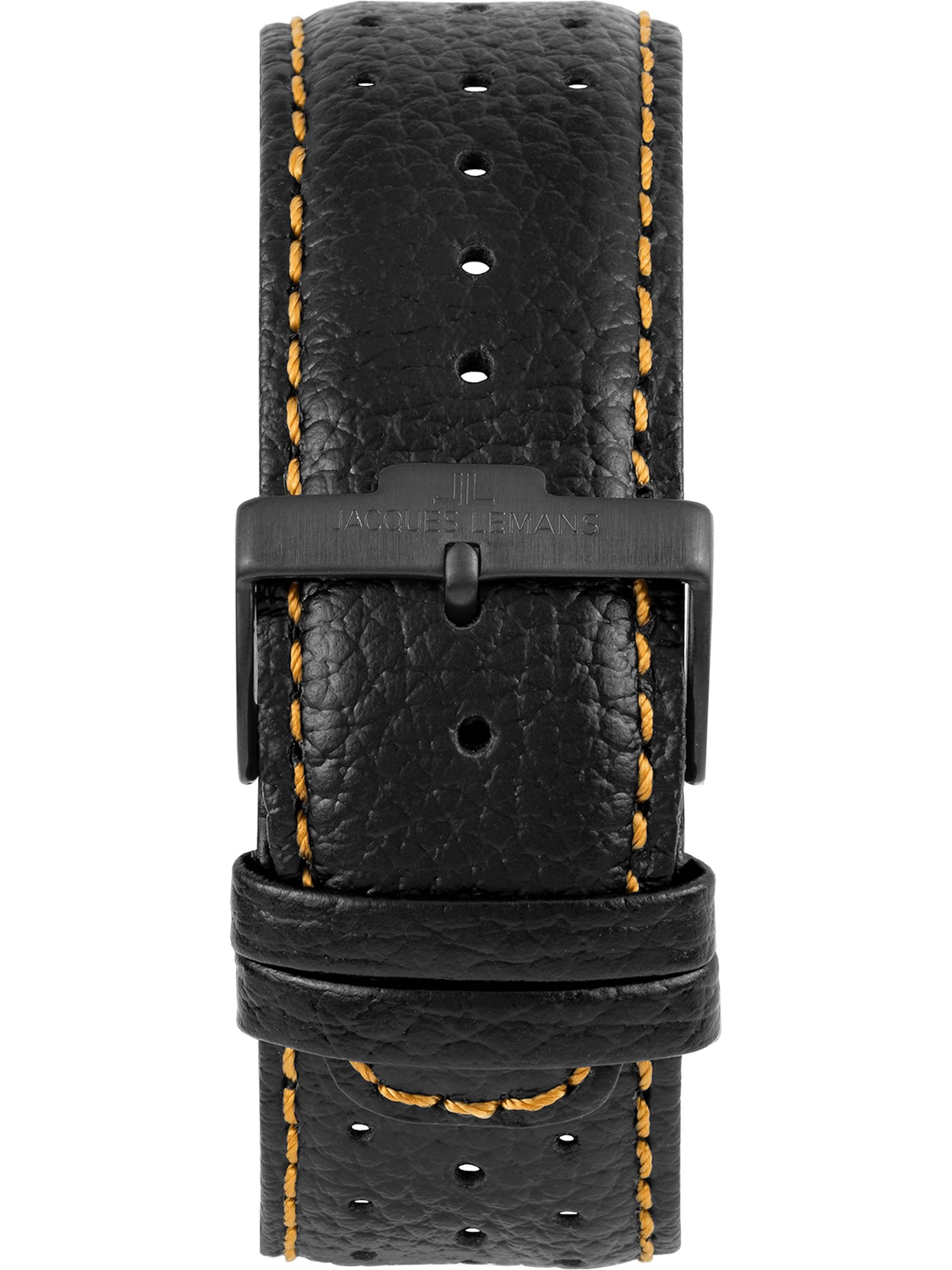 Jacques Lemans Analoguhr in Schwarz