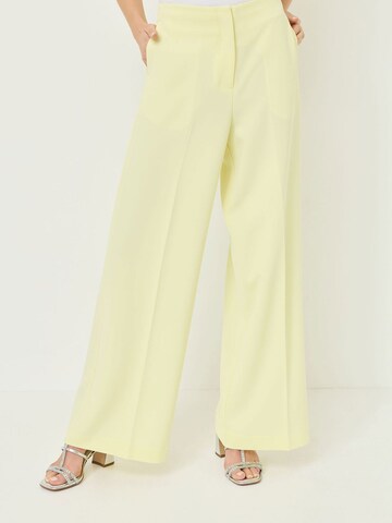 Wide Leg Pantalon Tamaris en jaune : devant