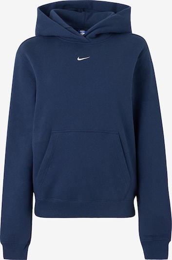 XS dydžio Megztinis be užsegimo 'Studio Fleece' iš Nike Sportswear, spalva – tamsiai mėlyna / balta, Prekių apžvalga