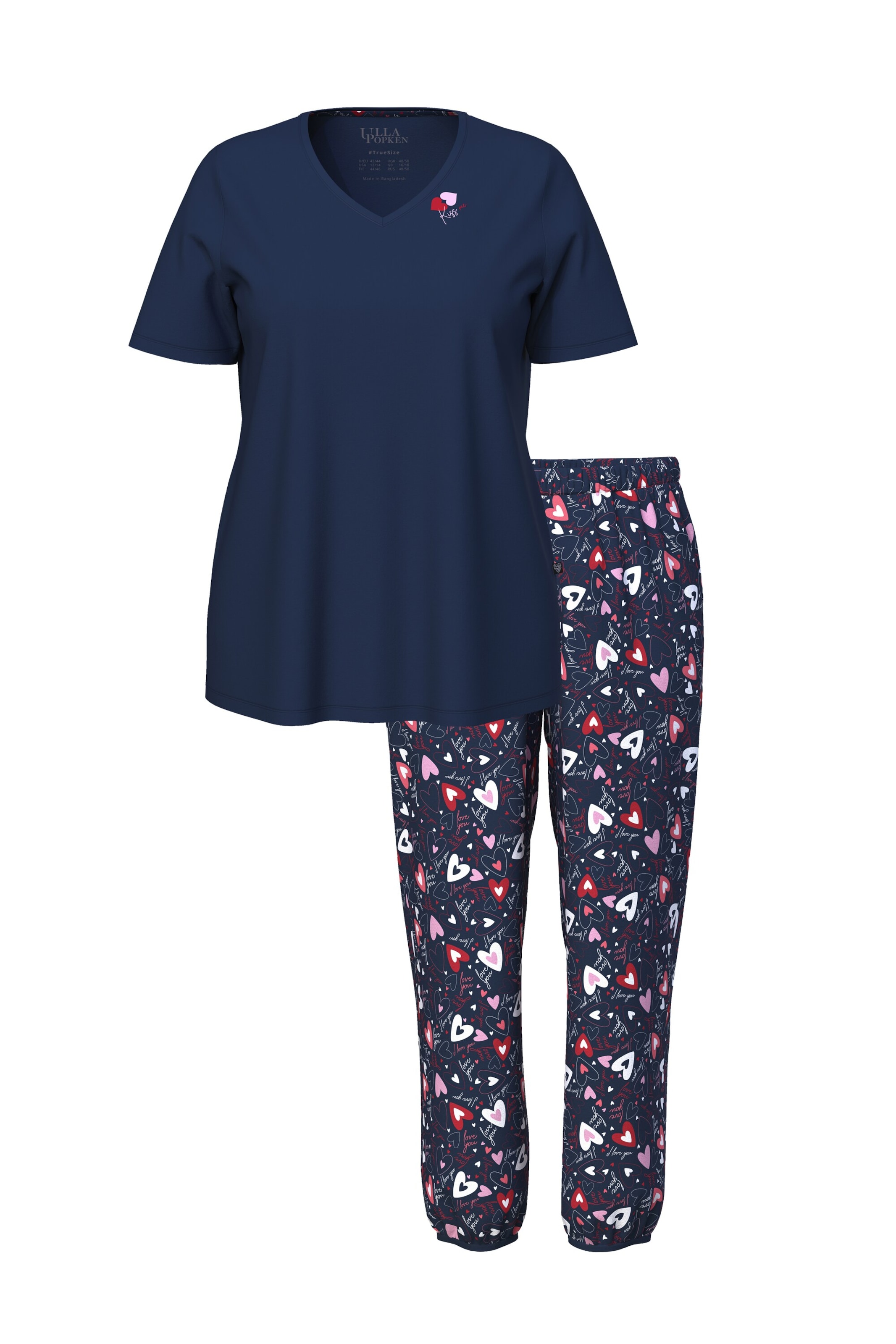 Ulla Popken Pajama in Blue: front
