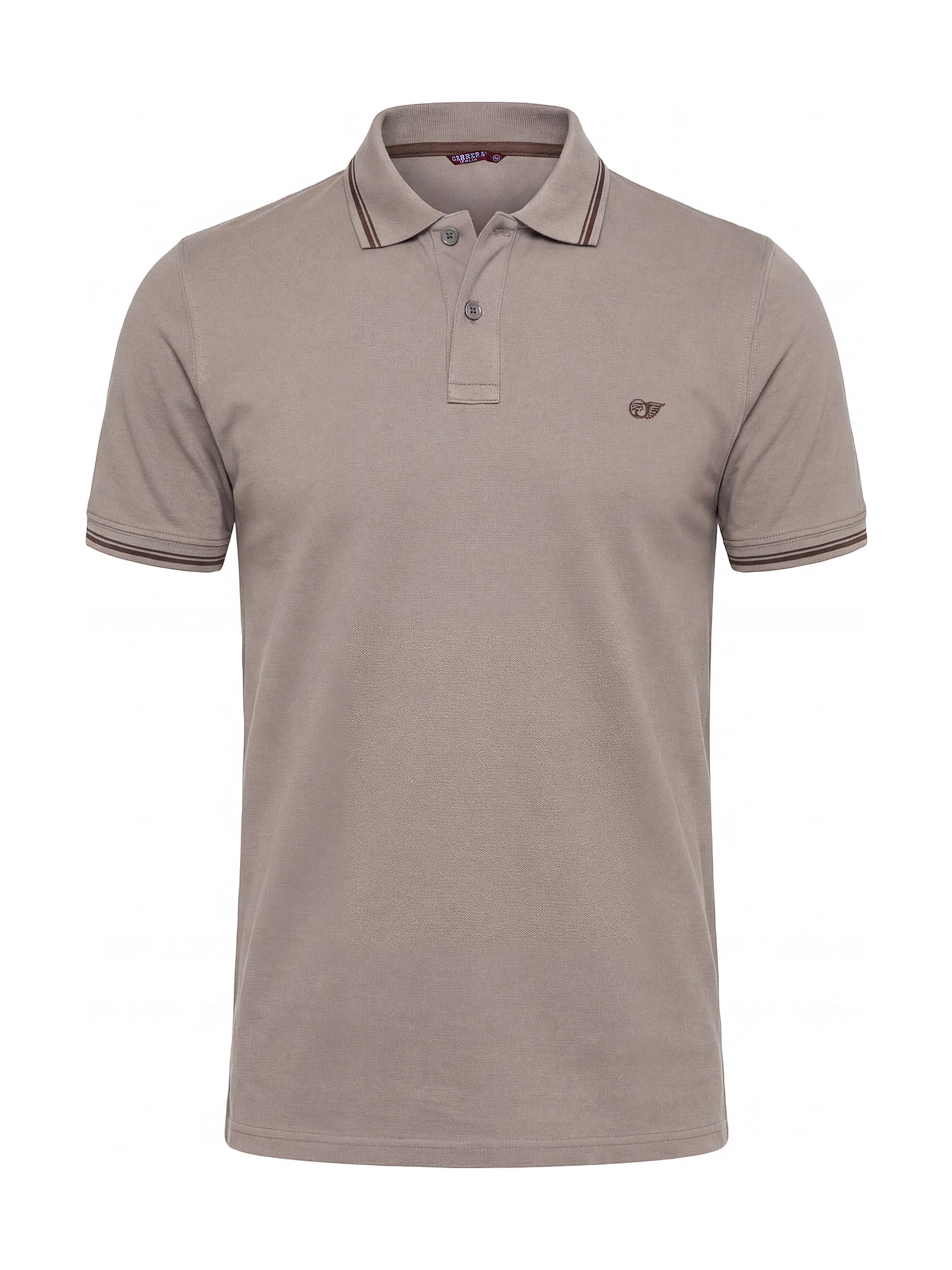 Carrera Jeans Hemd 'Piquet'‌‌ in Braun: Vorderseite
