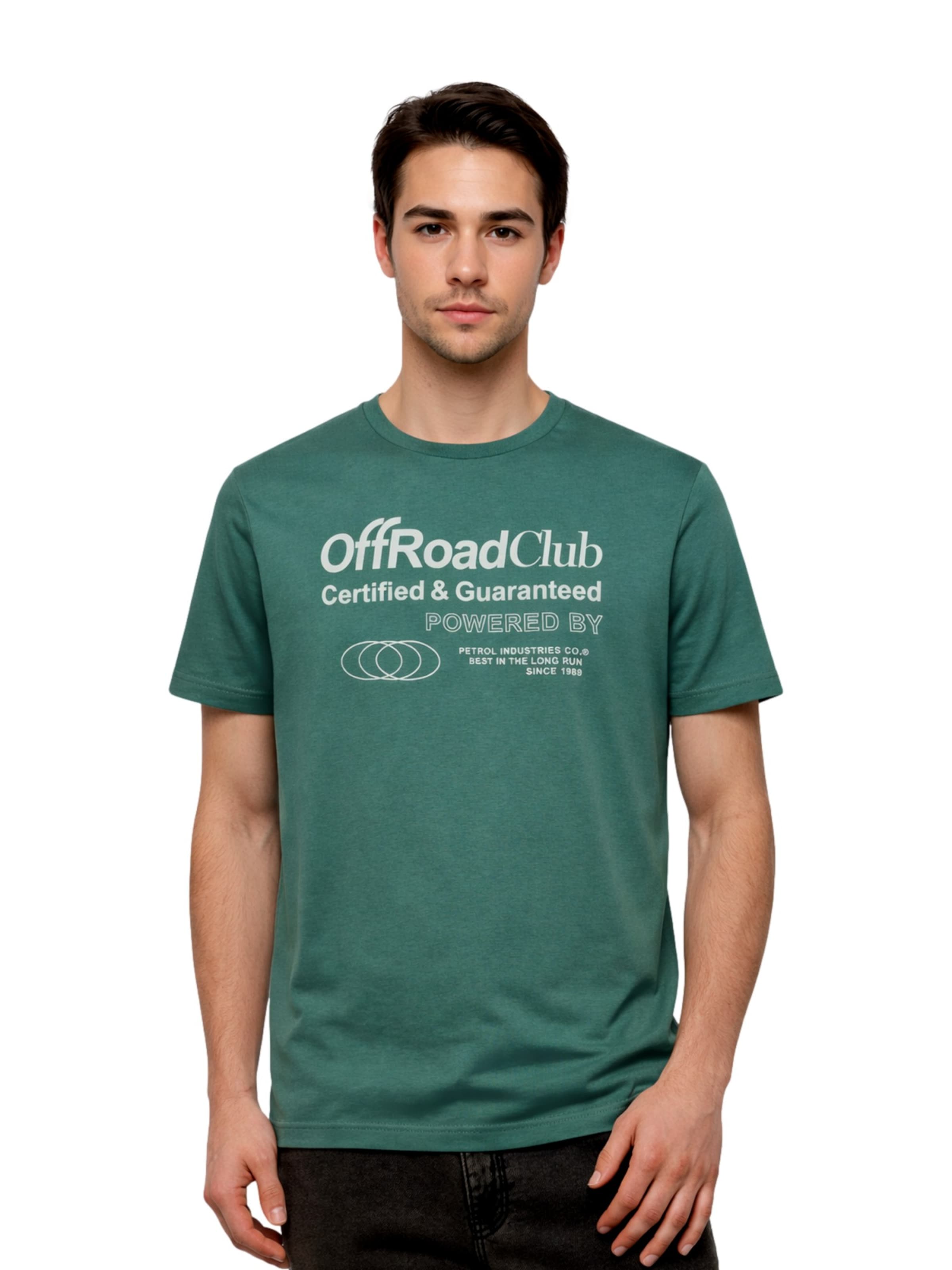 T-Shirt Petrol Industries en vert : devant