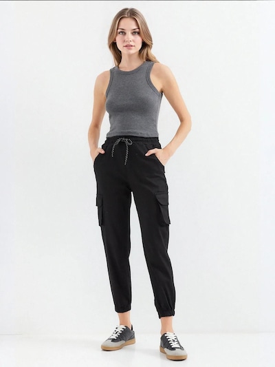 Bigdart Calças cargo em preto, Vista do artigo