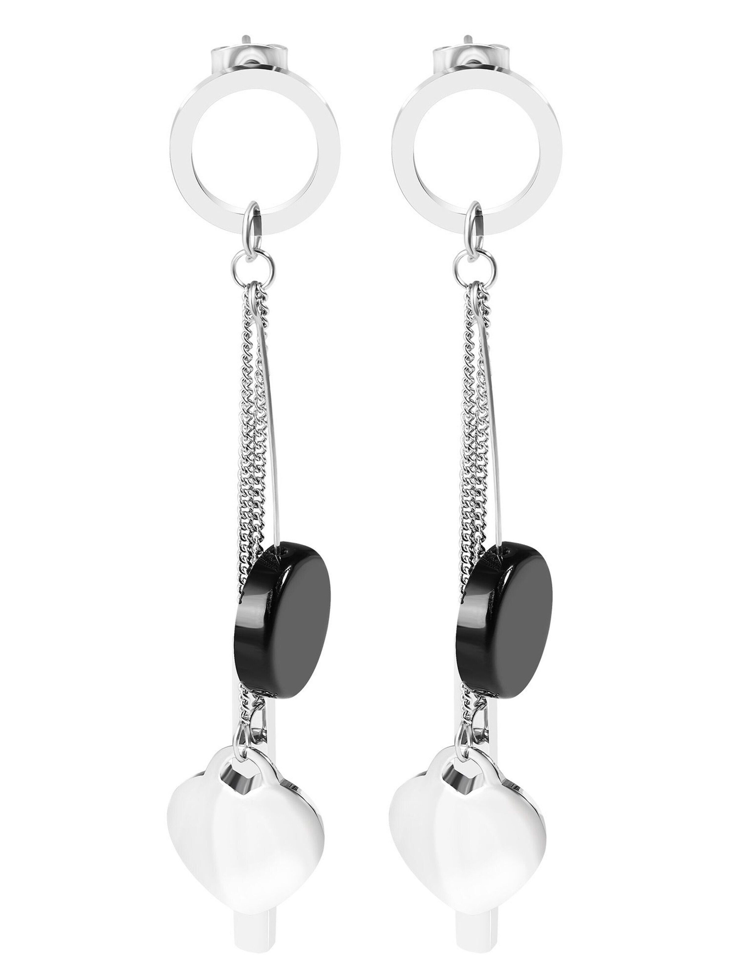 Akzent Earrings 'Bozena, langlebig' in Silver: front