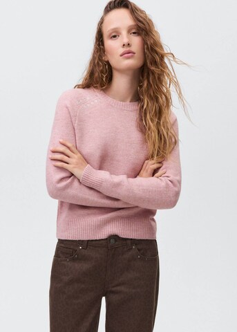 MANGO TEEN Pullover 'Eyelet' in Pink: Vorderseite