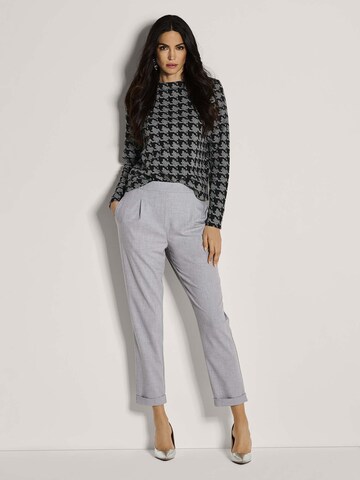 MADELEINE Tapered Bandplooibroek in Grijs