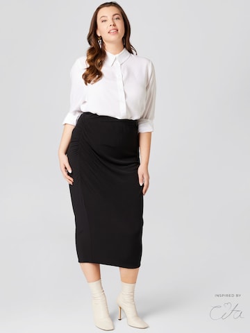 Guido Maria Kretschmer Curvy Skirt 'Jasmin' in Black