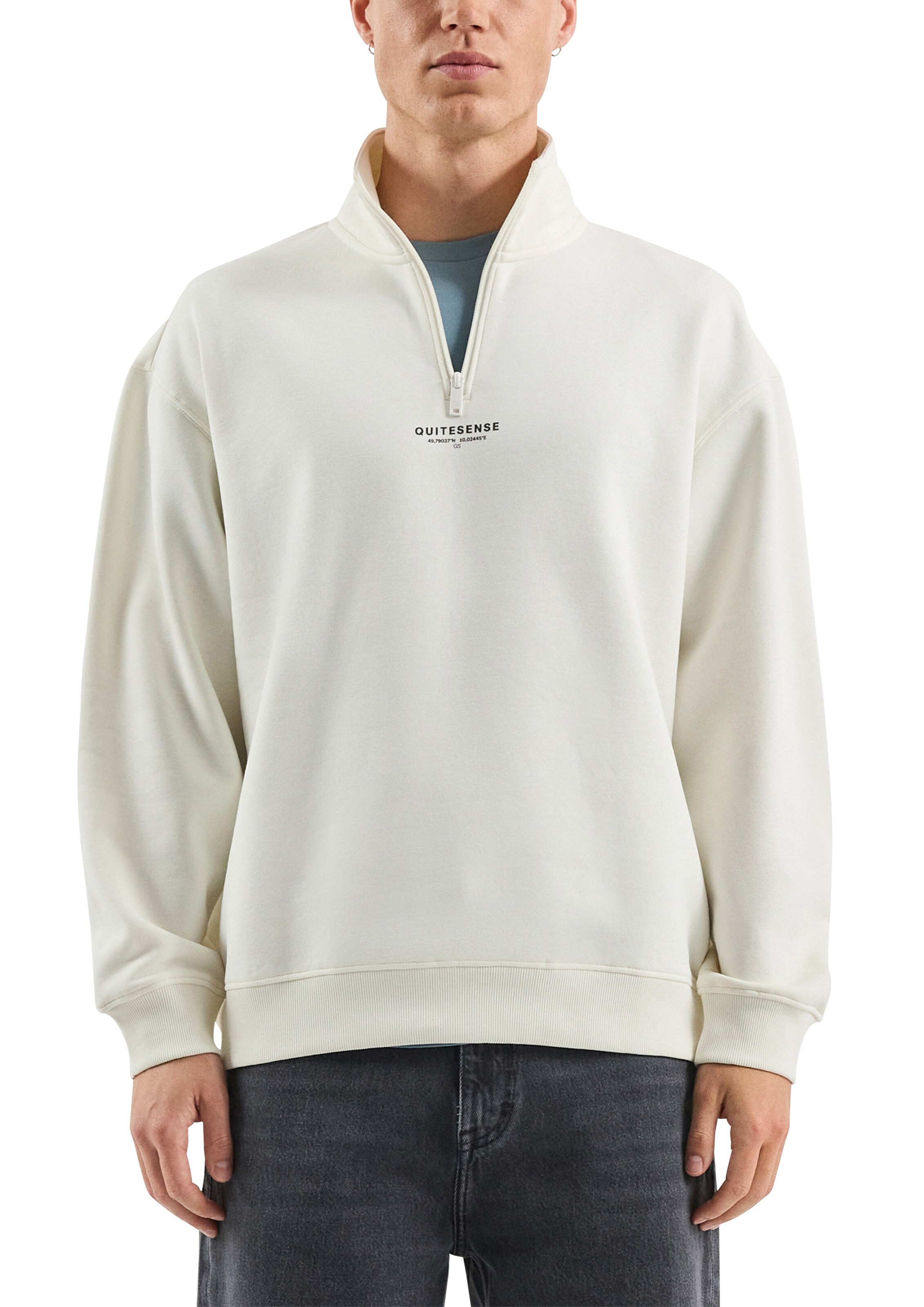 Sweat-shirt QS en beige