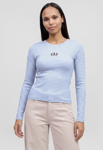Gap Petite Shirt in Blue: front