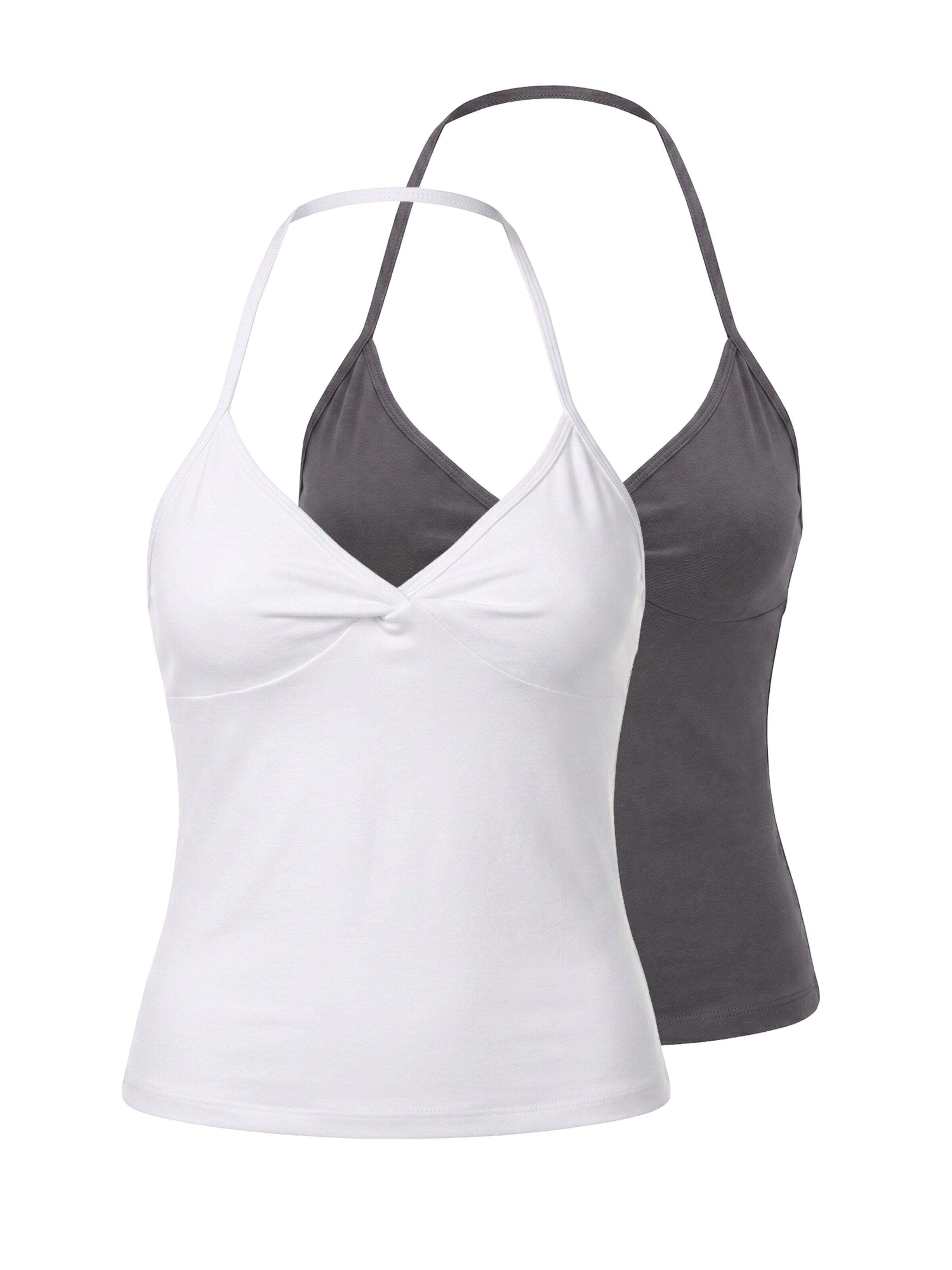 studioselect Haut 'Astrid' en XS en graphite / blanc, Vue avec produit
