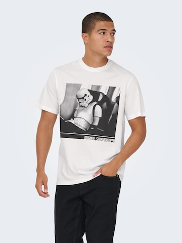 Only & Sons Shirt 'ONSSTORMTROOPER' in Wit: voorkant