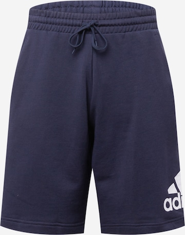 ADIDAS SPORTSWEAR Normalny krój Spodnie sportowe 'Essentials Big Logo French Terry' w kolorze niebieski: przód