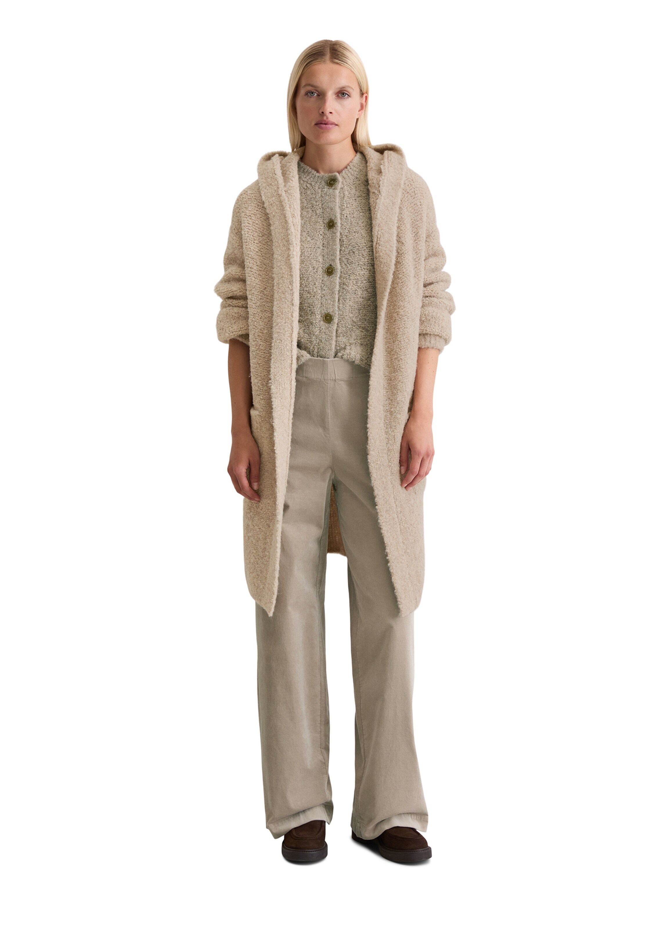 Marc O'Polo Gebreide mantel in Grijs