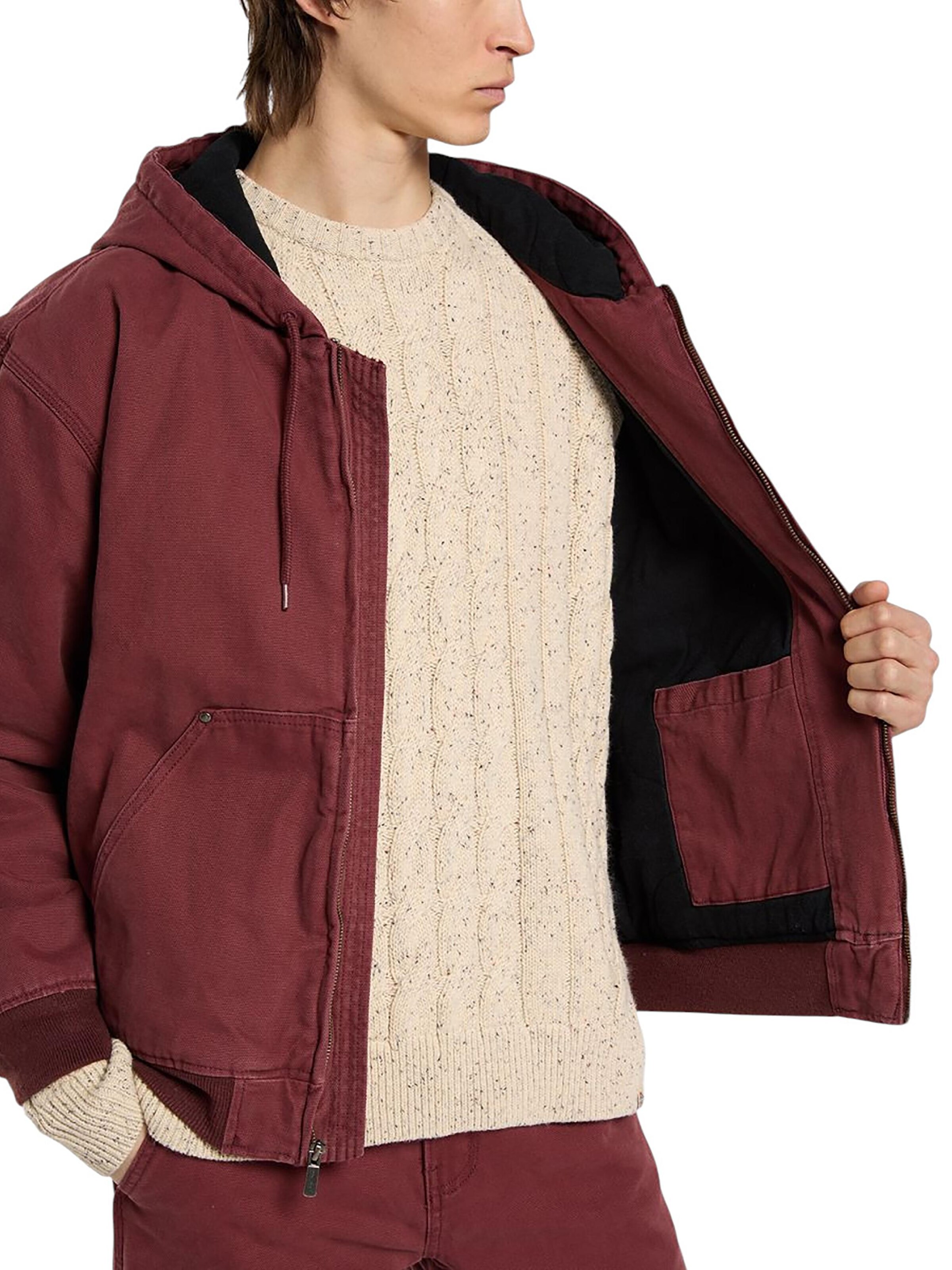 DICKIES Mikina 'Hilham Canvas' – červená