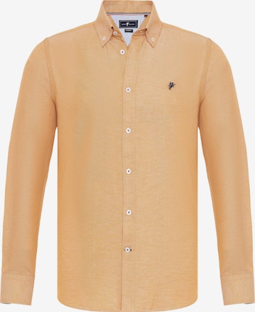 DENIM CULTURE - Ajuste regular Camisa 'EDIZ' en naranja: frente