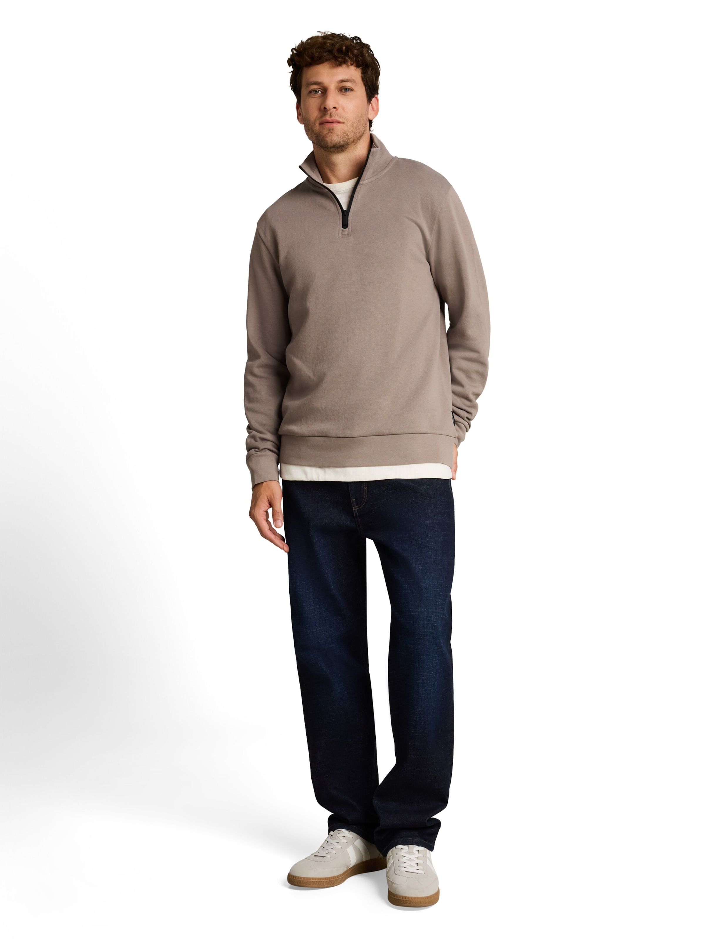 TOM TAILOR Sweatshirt in Brown