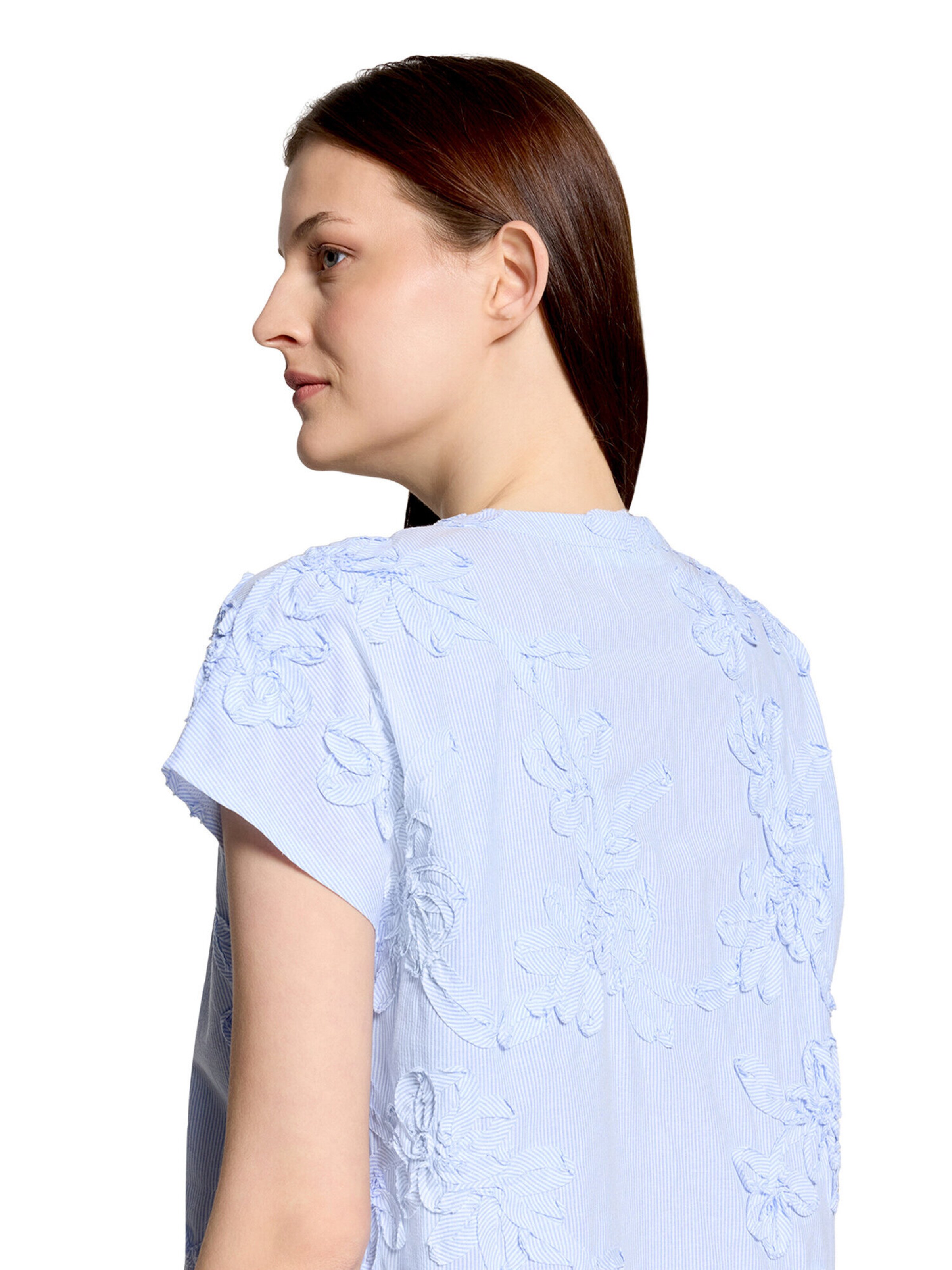 Betty & Co Hemdbluse mit Stickerei in Weiß