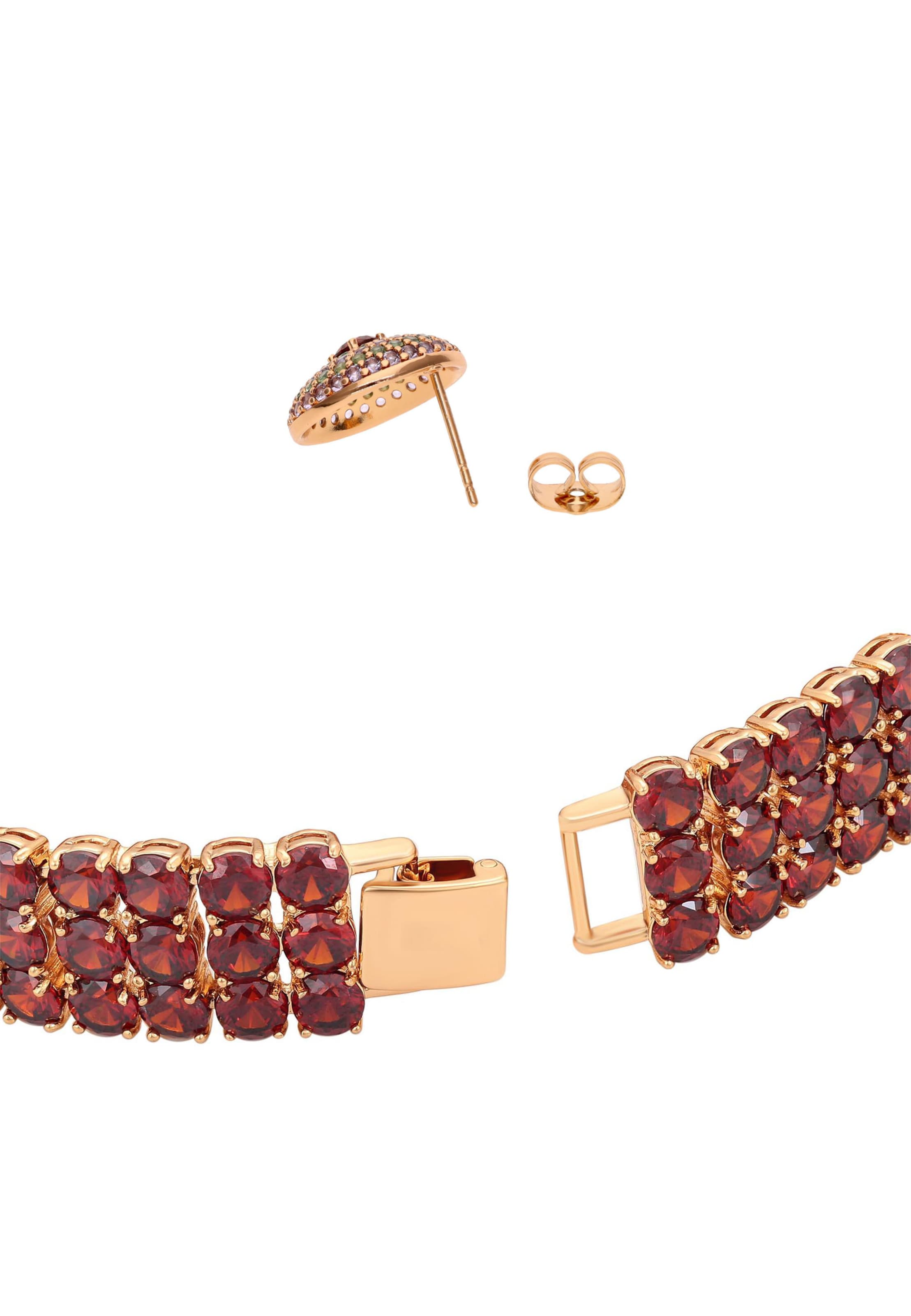 faina - Conjunto de joyería en rojo