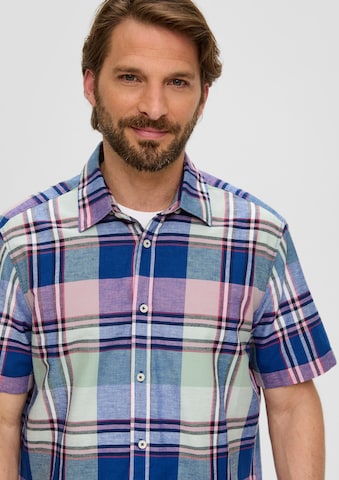 s.Oliver Regular fit Button Up Shirt in Blue
