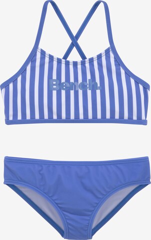 BENCH Bustier Bikini in Blauw: voorkant