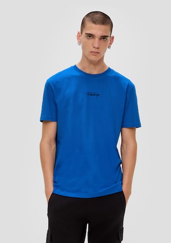 QS T-shirt i blå: framsida