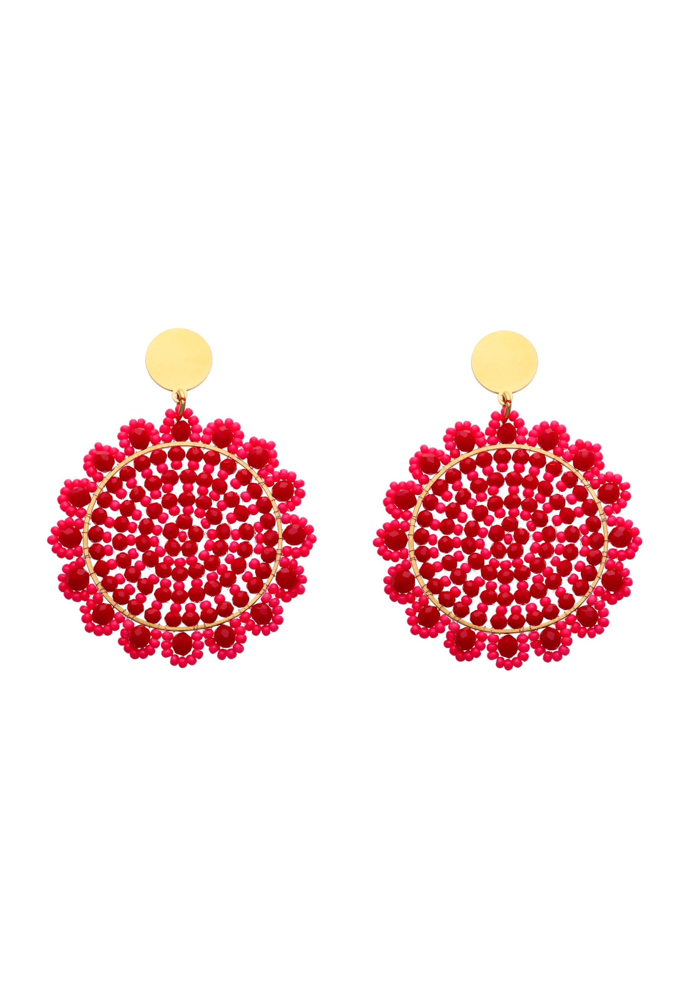 Boucles d'oreilles IZIA en rose : devant