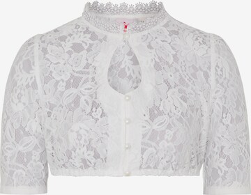 SPIETH & WENSKY Klederdracht blouse 'Wachsflower' in Wit: voorkant