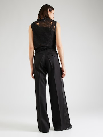 G-Star RAW Wide leg Pleated Pants in Black